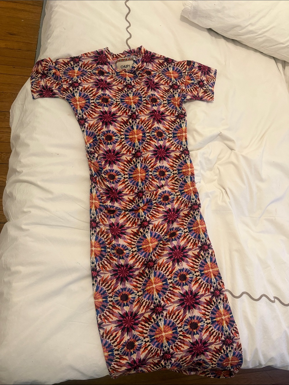 CHUFY Multicolor Floral Maxi Dress - Pink & Blue Pattern